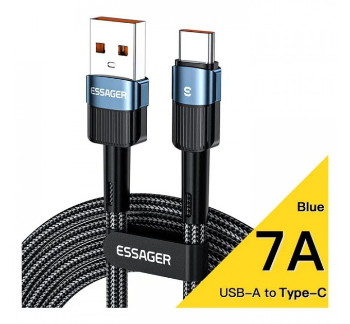 Дата кабель USB 2.0 AM to USB-C 2.0m 7A blue Essager (EXCT-XCA03)