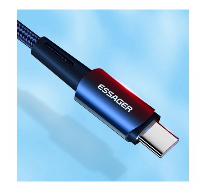 Дата кабель USB 2.0 AM to USB-C 2.0m 7A blue Essager (EXCT-XCA03)