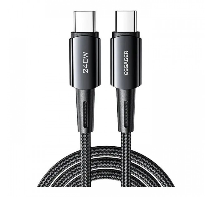 Дата кабель USB-C to USB-C 1.0m 240W Essager (EXCTT3-CG0G-P)