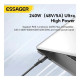 Дата кабель USB-C to USB-C 1.0m 240W Essager (EXCTT3-CG0G-P)