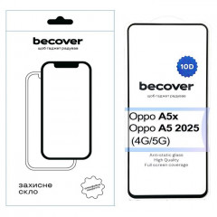Скло захисне BeCover 10D Oppo A5x \/ A5 2025 (4G\/5G) Black (713930)