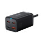 Зарядний пристрій Baseus 2xUSB-C 65W + 2xUSB GaN + cable USB-C to USB-C 100W 1.0m black (CCGP040101)
