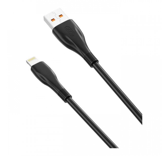 Дата кабель USB 2.0 AM to Lightning 1.0m 6A NB185 black XO (6920680879236)