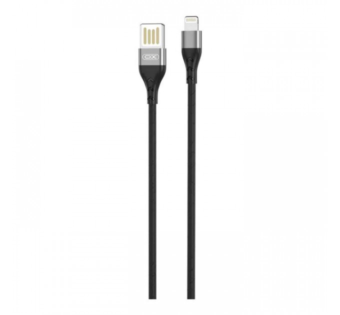 Дата кабель USB 2.0 AM to Lightning 1.0m 2.4A double-sided NB188 gray XO (6920680879694)