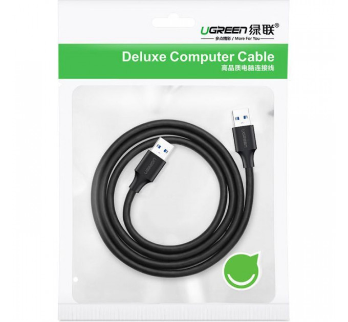 Дата кабель USB 2.0 AM\/AM 1.5m US102 black Ugreen (10310)