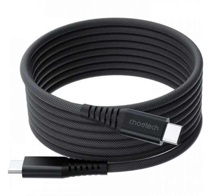 Дата кабель USB-C to USB-C 1.2m 240W magnetic black Choetech (XCC-1051-BK)