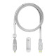 Дата кабель 6in1 inCharge XL 3.0m white Rolling Square (XLL02R)