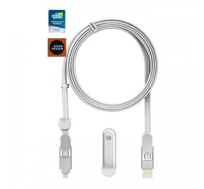 Дата кабель 6in1 inCharge XL 3.0m white Rolling Square (XLL02R)