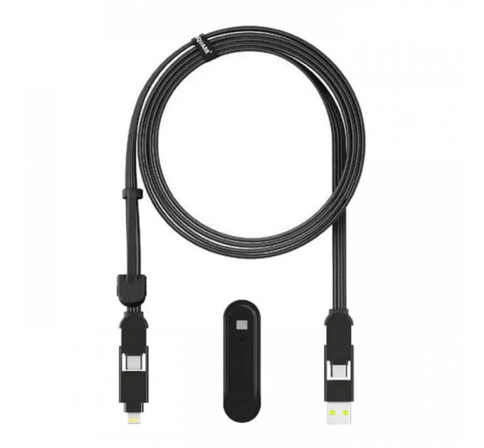 Дата кабеля 6in1 inCharge XL 3.0m black Rolling Square (XLL01R)