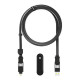 Дата кабель 6in1 inCharge XL 3.0m black Rolling Square (XLL01R)