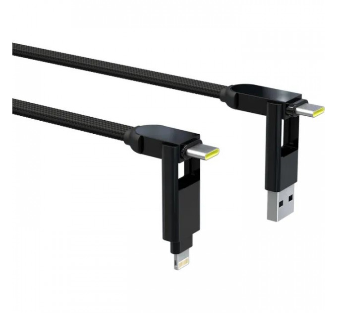 Дата кабеля 6in1 inCharge XL 3.0m black Rolling Square (XLL01R)
