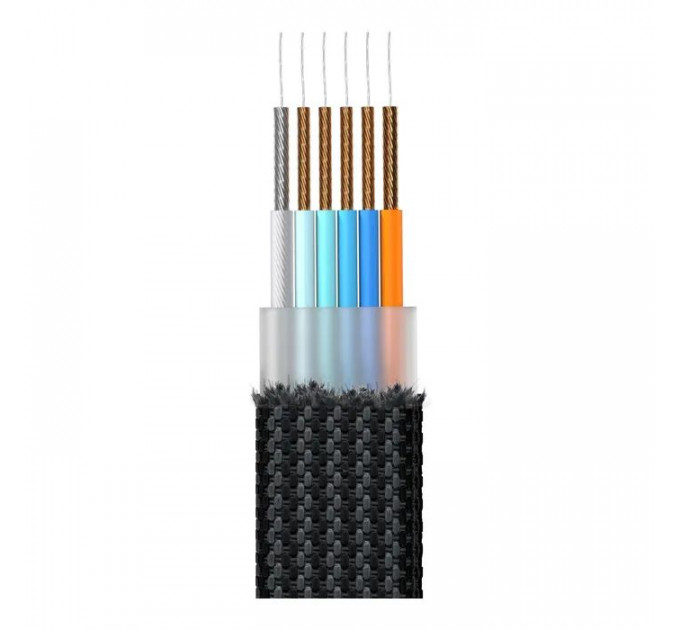 Дата кабеля 6in1 inCharge XL 3.0m black Rolling Square (XLL01R)