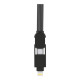 Дата кабеля 6in1 inCharge XL 3.0m black Rolling Square (XLL01R)