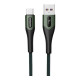 Дата кабель USB 2.0 AM to USB-C 1.0m 3A braided dark green SkyDolphin (USB-000582)