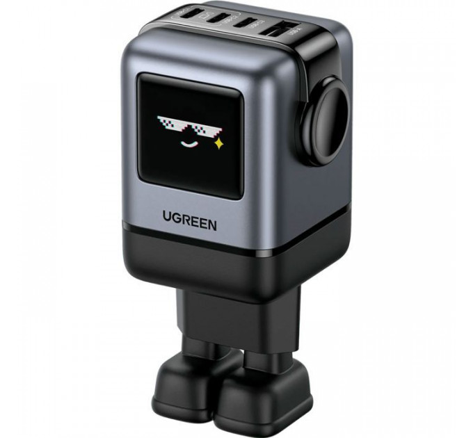 Зарядний пристрій Ugreen 1xUSB + 3xUSB-C GaN 100W Robot X688 gray (45515B) Зарядний пристрій Ugreen 1xUSB + 3xUSB-C GaN 100W Robot X688 gray (45515B)