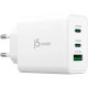 Зарядний пристрій J5create 1xUSB + 2xUSB-C 65W GaN QC3.0\/PD\/PPS (JUP3365E-EN)