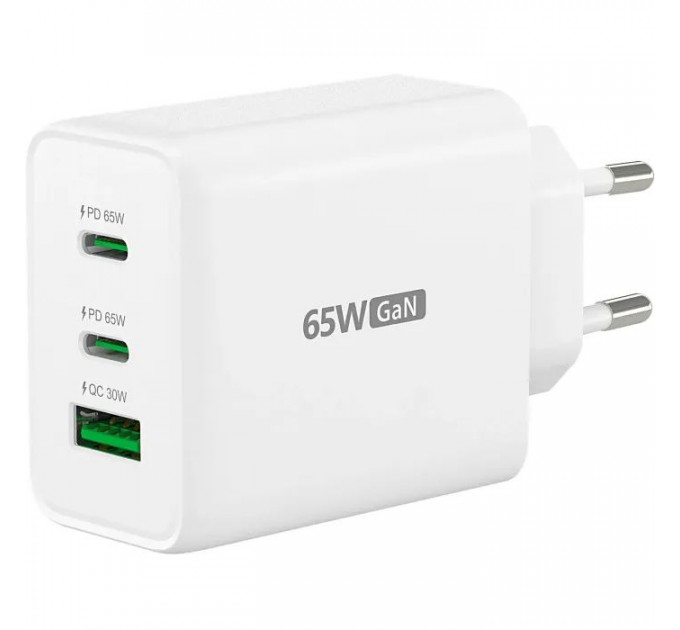 Зарядное устройство J5create 1xUSB + 2xUSB-C 65W GaN QC3.0/PD\/PPS (JUP3365E-EN)