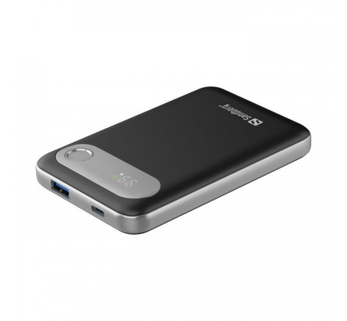 Батарея универсальная Sandberg 10000mAh Travel PD/20W, QC/3.0/22.5W, USB-A, USB-C, LCD Display (421-16)