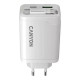 Зарядное устройство Canyon 1xUSB-C PD65W + 1xUSB QC3.0 + cable USB-C to USB-C white (CNS-CURC65ACW)