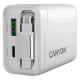 Зарядное устройство Canyon 1xUSB-C PD65W + 1xUSB QC3.0 + cable USB-C to USB-C white (CNS-CURC65ACW)