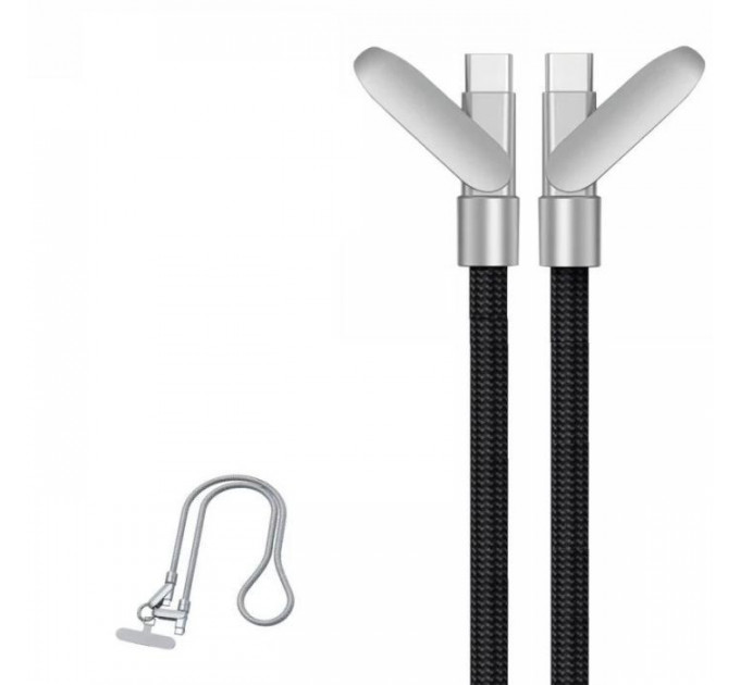 Дата кабель USB-C to USB-C 1.2m PD3.1 100W braided black XoKo (XK-SC-HLD-200-BK)