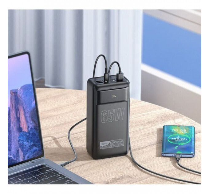 Батарея універсальна HOCO 50000mAh Apollo PD\/65W QC\/3.0 Black (DB81A \/ 714725)