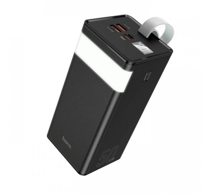 Батарея універсальна HOCO 50000mAh Powermaster PD\/20W, QC\/22.5W, Lamp, Black (J86A \/ 714738)