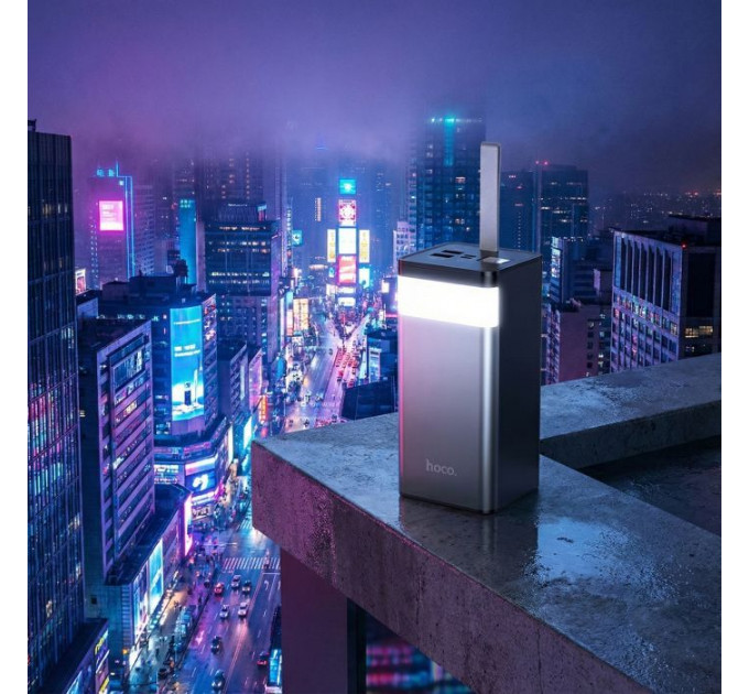 Батарея універсальна HOCO 50000mAh Powermaster PD\/20W, QC\/22.5W, Lamp, Black (J86A \/ 714738)