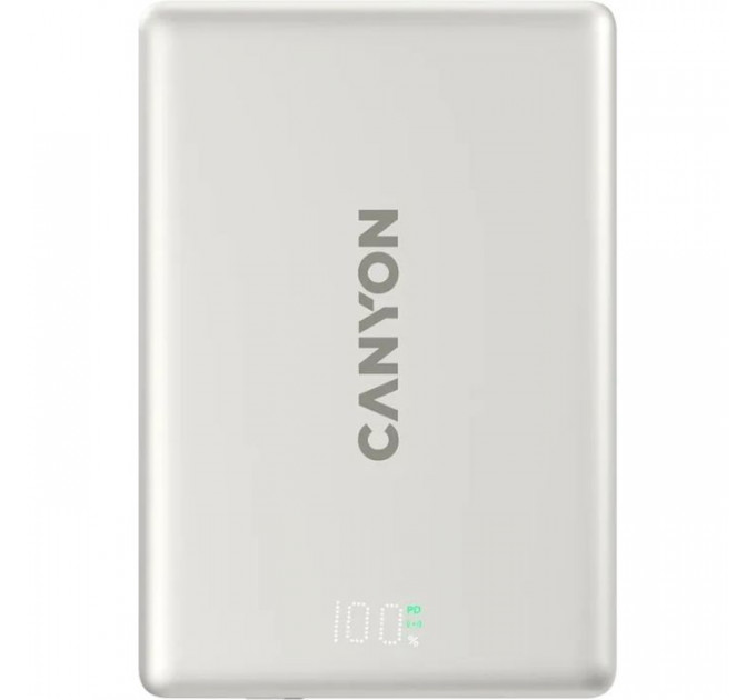 Батарея універсальна Canyon 5000mAh OnPower 500 PD20W Magnetic wireless MagSafe Grey (CNS-CPB500G)