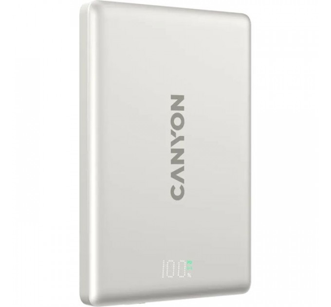 Батарея універсальна Canyon 5000mAh OnPower 500 PD20W Magnetic wireless MagSafe Grey (CNS-CPB500G)