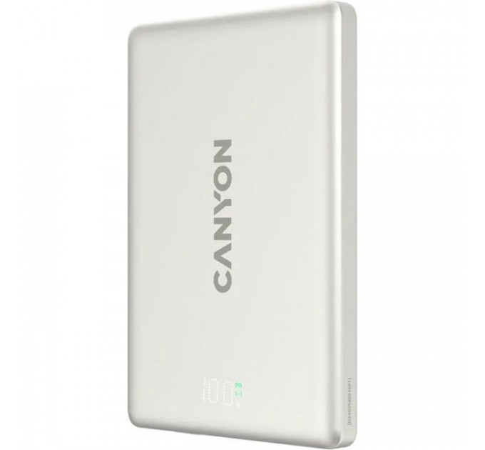 Батарея універсальна Canyon 5000mAh OnPower 500 PD20W Magnetic wireless MagSafe Grey (CNS-CPB500G)