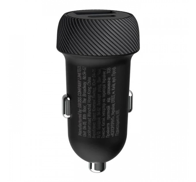 Зарядний пристрій ColorWay USB-C PD35W + USB QC3.0 car adapter (CW-CHA064PD-BK)
