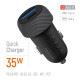 Зарядний пристрій ColorWay USB-C PD35W + USB QC3.0 car adapter (CW-CHA064PD-BK)