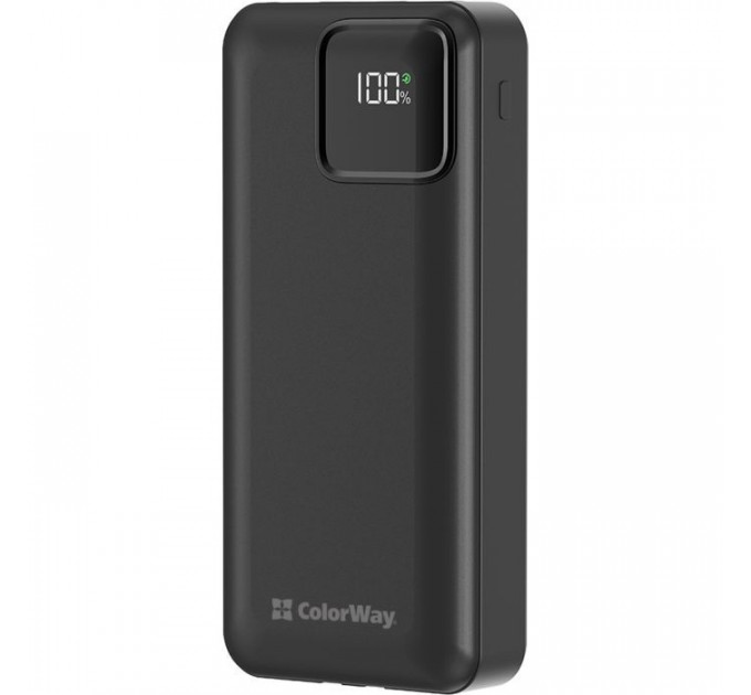 Батарея універсальна ColorWay 20 000 mAh Optimal Power PD\/22.5W, QC\/3.0, Black (CW-PB200LPB5BK-PDD)