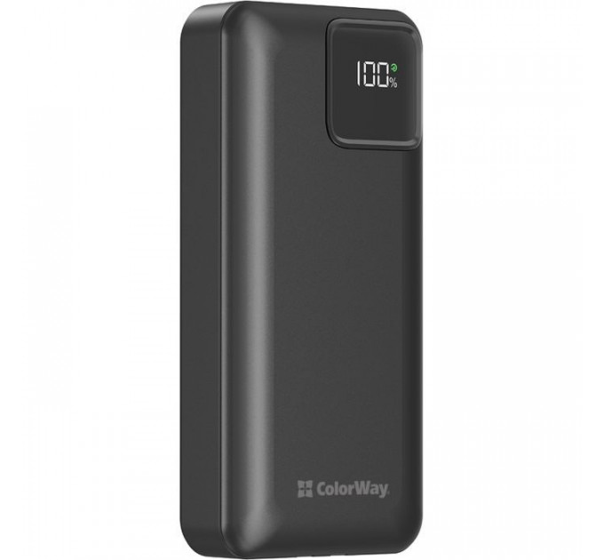 Батарея універсальна ColorWay 20 000 mAh Optimal Power PD\/22.5W, QC\/3.0, Black (CW-PB200LPB5BK-PDD)