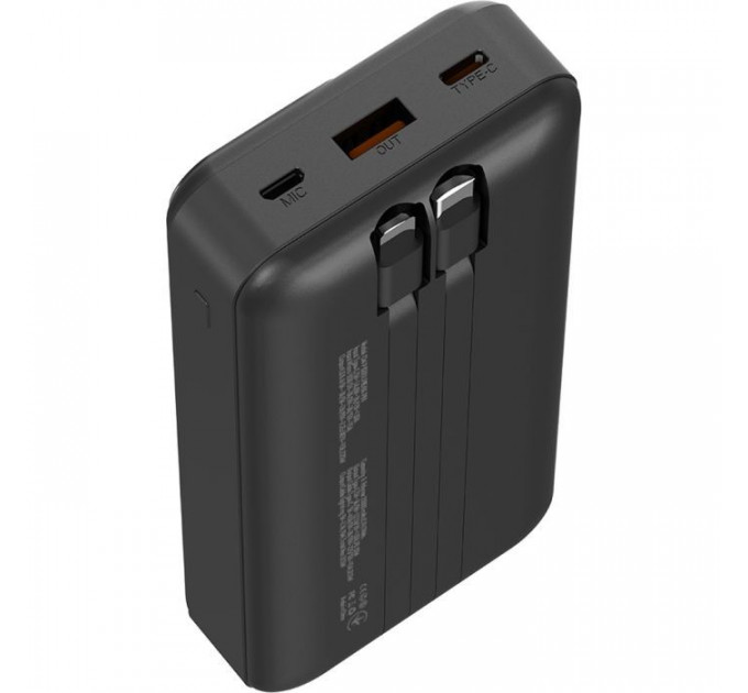 Батарея універсальна ColorWay 20 000 mAh Optimal Power PD\/22.5W, QC\/3.0, Black (CW-PB200LPB5BK-PDD)