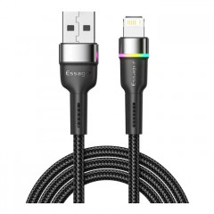 Дата кабель USB 2.0 AM to Lightning 1.0m 2.4A black Essager (EXCL-XCD01)