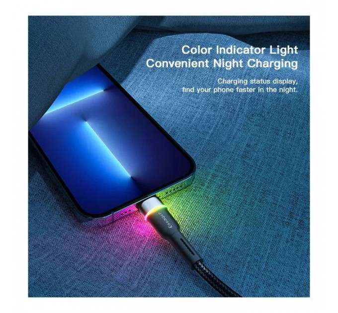 Дата кабель USB 2.0 AM to Lightning 1.0m 2.4A black Essager (EXCL-XCD01)