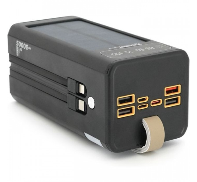 Батарея универсальная 7GO 50000mAh PD\/22.5 Solar Black (GPW-01\/45006)