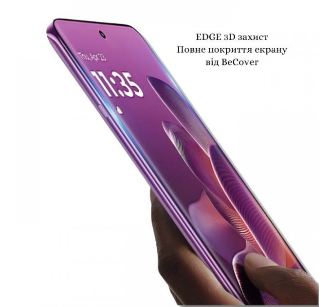 Стекло защитное BeCover EDGE Motorola Edge 60 Pro Black (714771)
