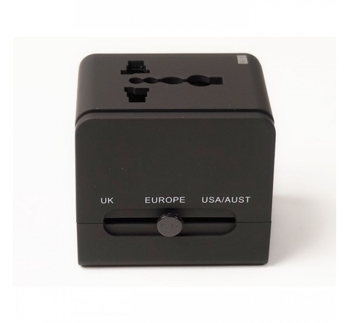 Зарядний пристрій PowerPlant Международный адаптер 220В + 2*USB max2.1A (DV00DV5067)