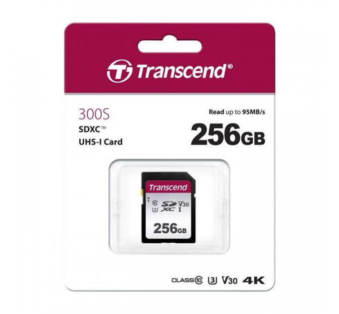 Карта пам/'яті Transcend 256GB SDXC class 10 UHS-I (TS256GSDC300S)
