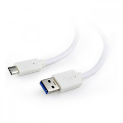 Дата кабель USB 3.0 AM to USB-C 0.1m Cablexpert (CCP-USB3-AMCM-W-0.1M)
