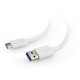 Дата кабель USB 3.0 AM to USB-C 0.1m Cablexpert (CCP-USB3-AMCM-W-0.1M)