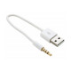 Дата кабель USB 2.0 AM to 3.5mm M 0.15m for iPod Shuffle Charge&Sync White Extradigital (KBA1651)
