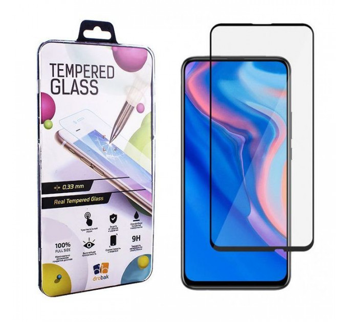 Скло захисне Drobak Honor 9 X Black Full Cover Full Glue (440910)