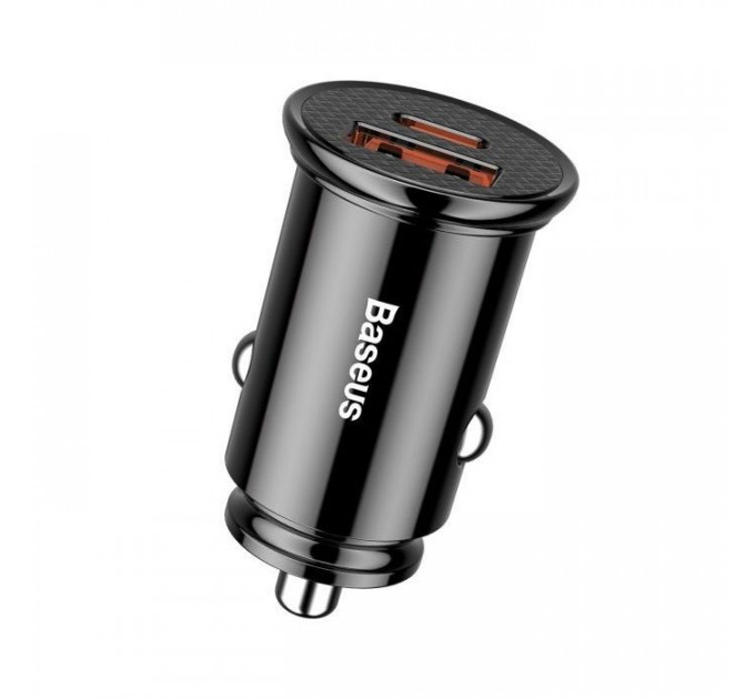 Зарядний пристрій Baseus Circular Plastic USB, Type-C PD3.0, QC4.0, black (CCALL-YS01)
