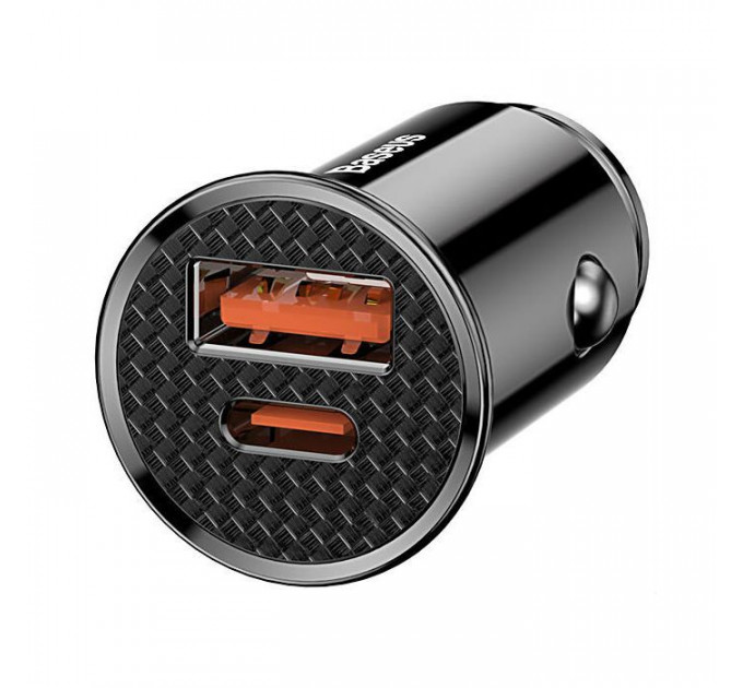 Зарядний пристрій Baseus Circular Plastic USB, Type-C PD3.0, QC4.0, black (CCALL-YS01)