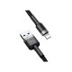 Дата кабель USB 2.0 AM to Lightning 1.0m Cafule 2.4A gray+black Baseus (CALKLF-BG1)