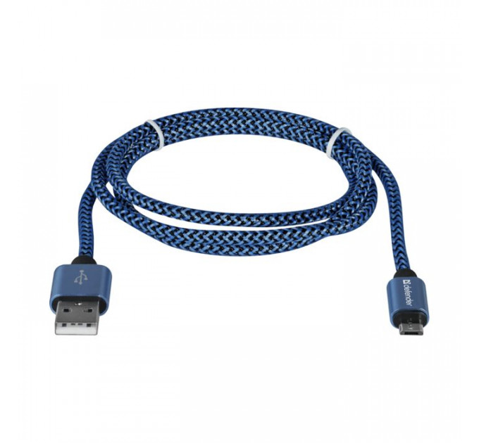 Дата кабель USB 2.0 AM to Micro 5P 1.0m USB08-03T blue Defender (87805)